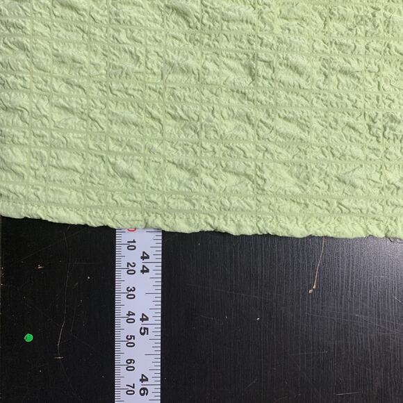 THML M Ruffle Smocked Babydoll Lime Green Seersucker Textured Dress Midi - Picture 7 of 8